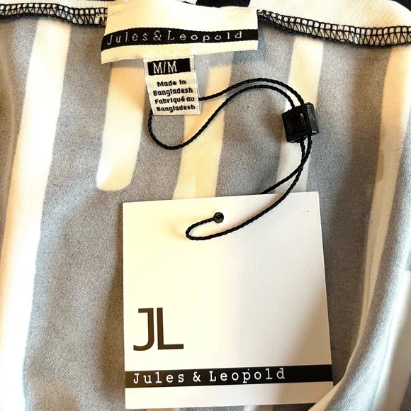 NWOT Jules & Leopold B&W Geo Print Cowl Neck Slip Midi Dress Date Night Party, M - Picture 7 of 14